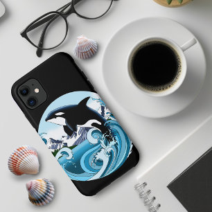 Case-Mate iPhone Case Orque Majestueux Baleine Tueuse Vagues Bleues Océa