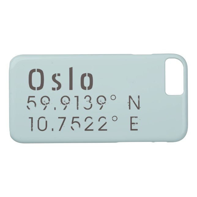 Coques Case-Mate iPhone Oslo Latitude Longitude (Dos (Horizontal))