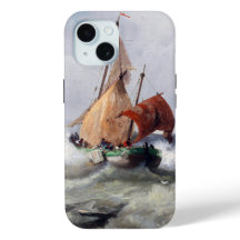 Où règne la nature : Paysage marin orageux aux mou