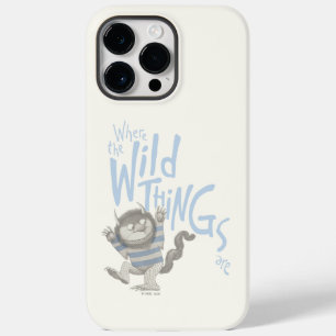 Coque Pour Pour iPhone 14 Pro Max Où sont les bêtes féroces Citation - Bleu