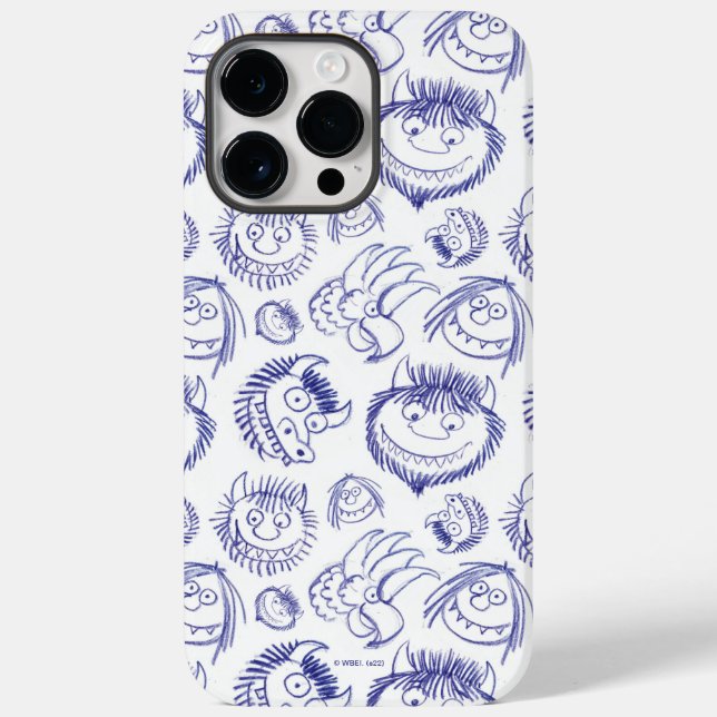 Coques Case-Mate iPhone Où sont les monstres Sketch Pattern (Verso)