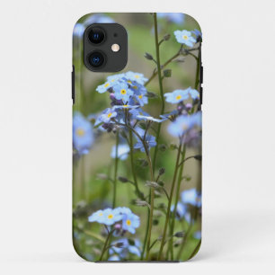 Coque iPhone 11 Oubliez-moi pas Blue Floral Téléphone Case