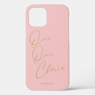 Case-Mate iPhone Case Oui Oui Chérie Citation française Chic Funny Blush