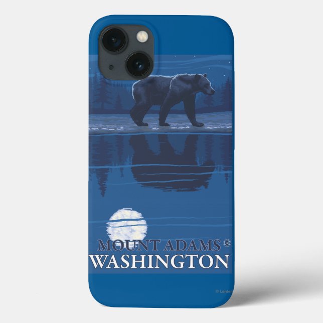 Coques Case-Mate iPhone Ours au clair de lune - Mont Adams, Washington (Verso)