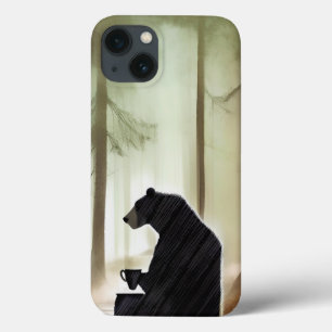 Case-Mate iPhone Case Ours Boire du café dans les bois
