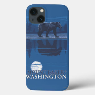Etui iPhone 13 Ours dans le clair de lune - Baker de bâti,