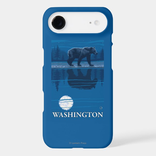 Coques Case-Mate iPhone Ours dans le clair de lune - Washington (Verso)