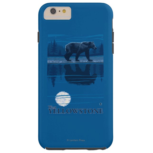 Coques Case-Mate iPhone Ours dans le clair de lune - Yellowstone (Dos)