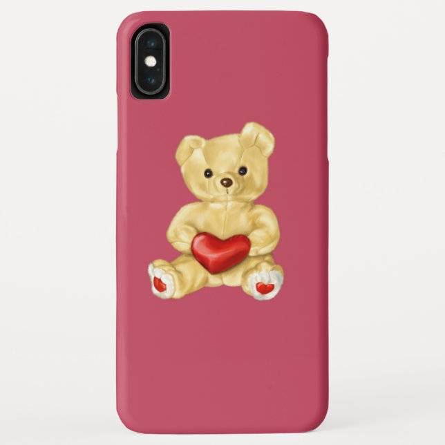 Coques Case-Mate iPhone Ours de nounours mignon hypnotisant rose (Dos)