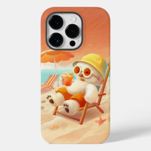 Coque Pour iPhone 14 Pro Ours de plage d'été
