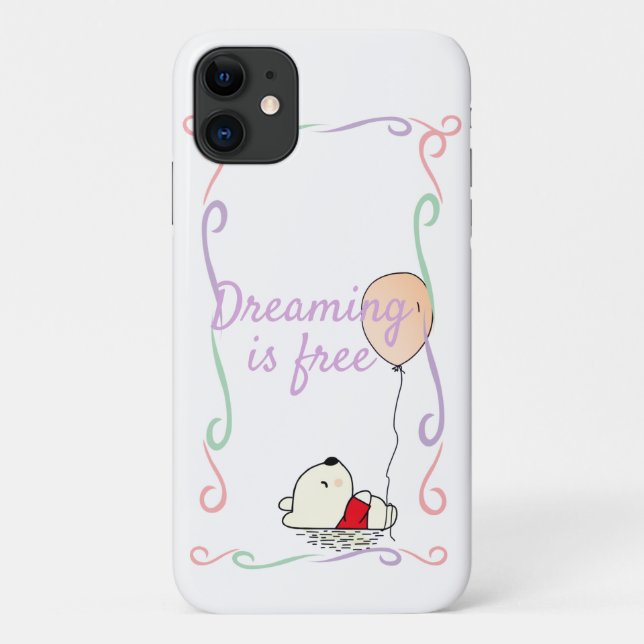 Coques Case-Mate iPhone Ours de rêve libre avec ballons (Dos)