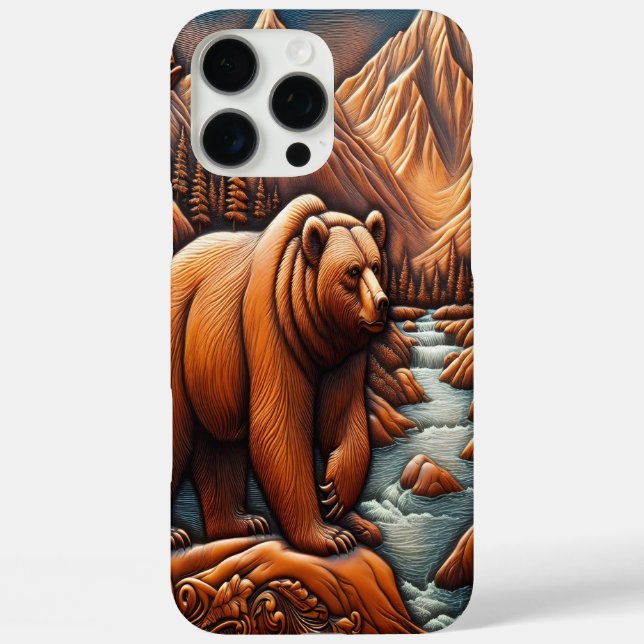 Coques Case-Mate iPhone Ours en cuir dans un paysage Pittoresque (Verso)