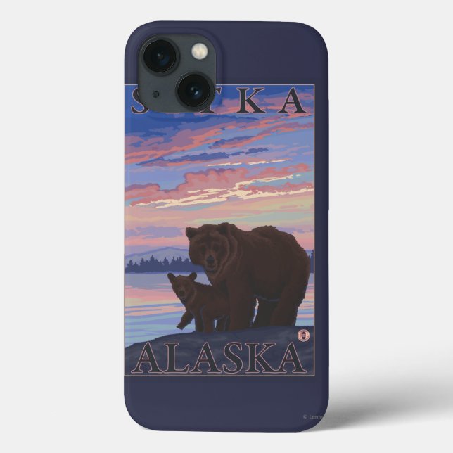 Coques Case-Mate iPhone Ours et cub - Sitka, Alaska (Verso)
