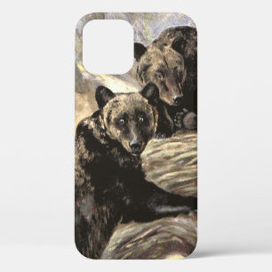 Case-Mate iPhone Case Ours grizzlis par CE Swan, Animaux forestiers Vint