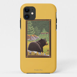 Case-Mate iPhone Case Ours noir dans la forêt - Idaho