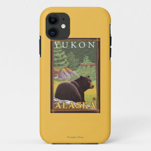 Case-Mate iPhone Case Ours noir dans la forêt - le Yukon, Alaska