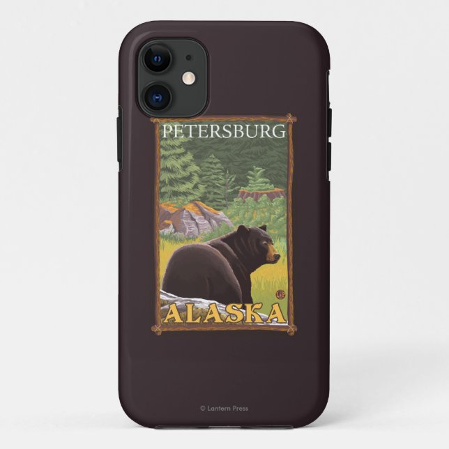 Coques Case-Mate iPhone Ours noir dans la forêt - Pétersbourg, Alaska (Dos)