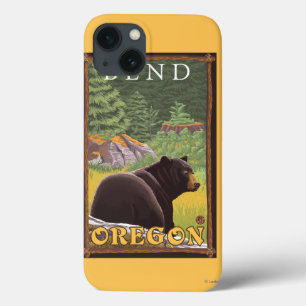 Etui iPhone Case-Mate Ours noir en forêt - Pente, Oregon