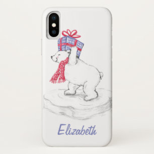 Coques Pour iPhone Ours polaire de dessin animé mignon avec cadeaux d