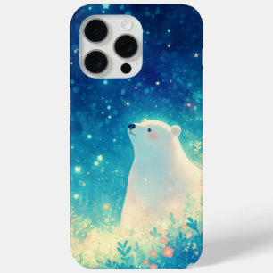 Coque iPhone 15 Pro Max Ours polaire sous le ciel arctique