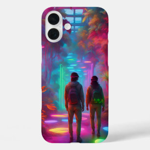 Coques iPhone 16 Plus Out of this World - Réalité virtuelle Neon Jungle