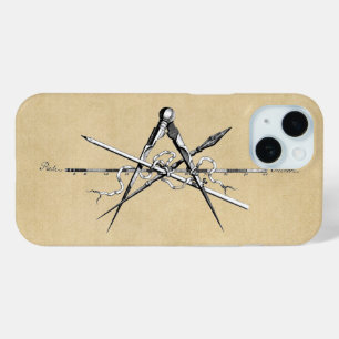 Coque Pour iPhone 15 Outils de rédaction d'architecture traditionnelle