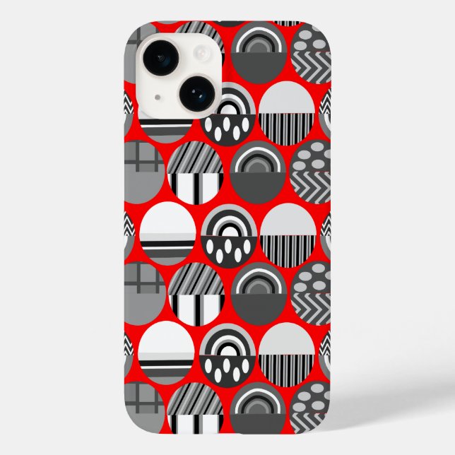 Coques Case-Mate iPhone Ovales à motifs gris (Verso)