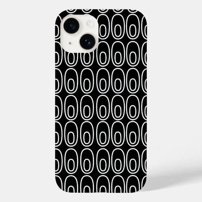 Coques Case-Mate iPhone Ovales noirs répétés (Verso)