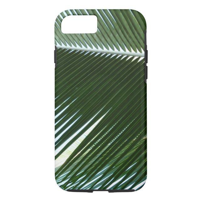 Coques Case-Mate iPhone Overlapping Palm Fronds Tropical Green Abstract (Dos)