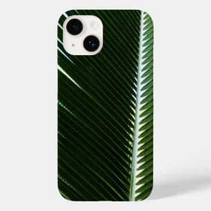 Coque Pour iPhone 14 Overlapping Palm Fronds Tropical Green Abstract