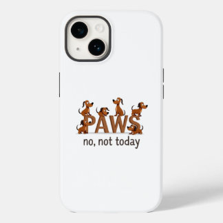 Coque Pour iPhone 14 Pack of Paws : Fun Dog Squad - "Non, pas aujourd'h