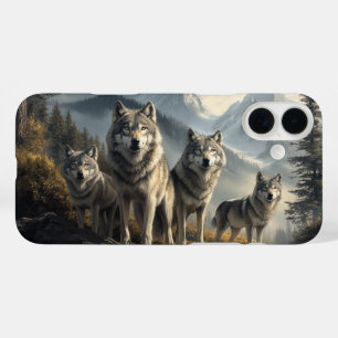 Coques iPhone 16 Plus Pack Wolf en paysage de montagne