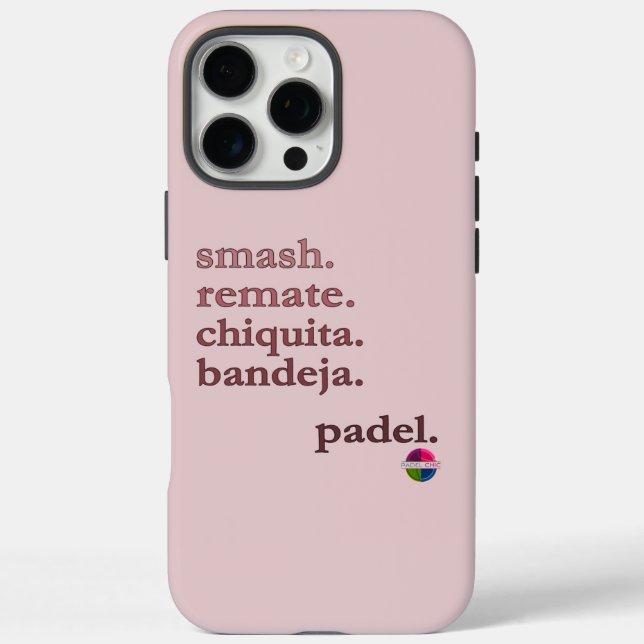 Coques Case-Mate iPhone Padel Phone Case-Personalize Word Vibe Dusty Rose (Verso)