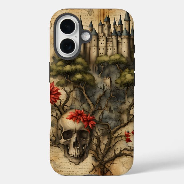 Coques Case-Mate iPhone Page du journal Castle with Skull Junk (Verso)