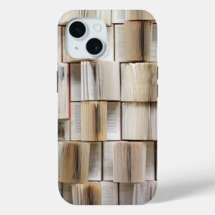 Coque Pour iPhone 15 Pages de livres vintages ouverts