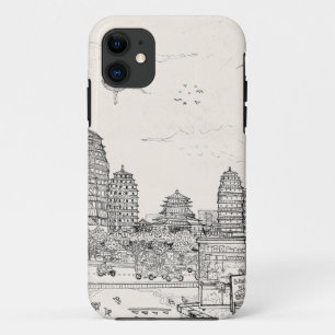 Case-Mate iPhone Case Pagode de Saïgon Viêt-Nam Tirage d'encre de stylo