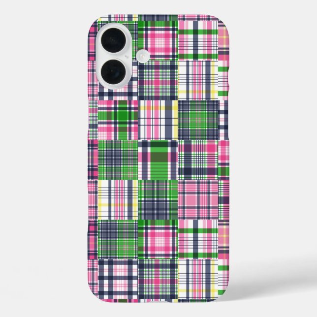 Coques Case-Mate iPhone Paie été rose Madras Patchwork (Verso)