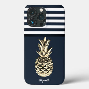Case-Mate iPhone Case Paille métallisé Rayures Bleu marine
