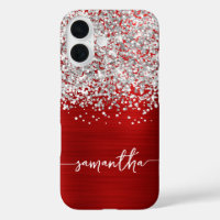 Pailleté Argent Paillettes Rouge Glam Nom