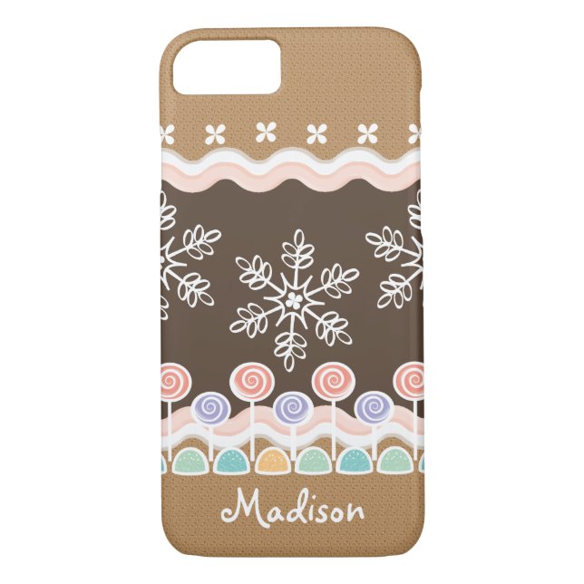 Coques Case-Mate iPhone Pain d'épices Candyland Winter Wonderland (Dos)