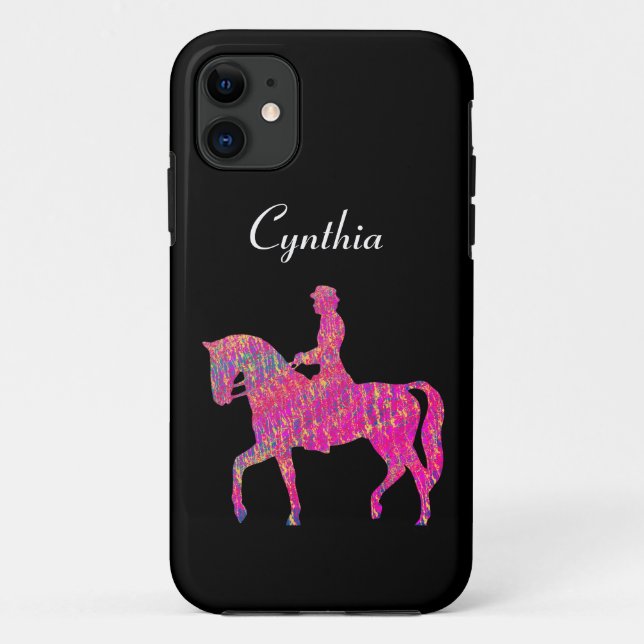 Coques Case-Mate iPhone Paint de cheval et de cavalier (Dos)