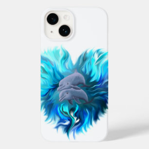 Coque Pour iPhone 14 Paire de dauphins