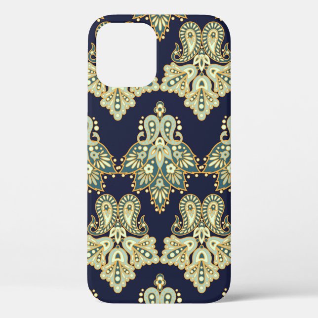 Coques Case-Mate iPhone Paisley floral motif sans soudure. illustration da (Verso)