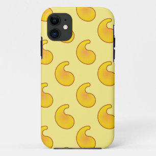 Coque iPhone 11 Paisley jaune or et banane