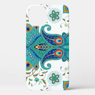 Case-Mate iPhone Case Paisley orientale, motif en plumes paon.