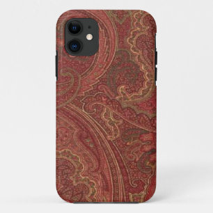 Coque iPhone 11 Paisley Plum Olive Gold Coque-Mate iPhone 5