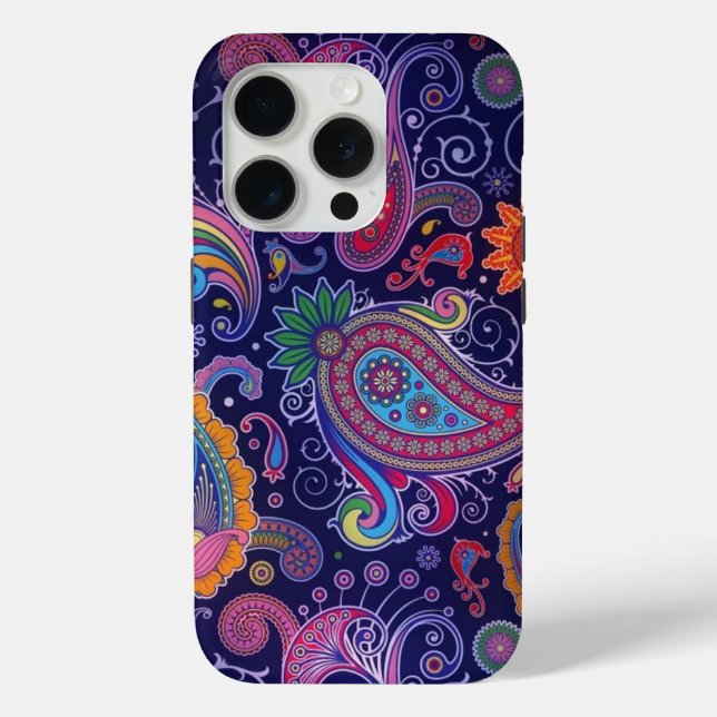 Coques Case-Mate iPhone Paisley violet rose (Verso)