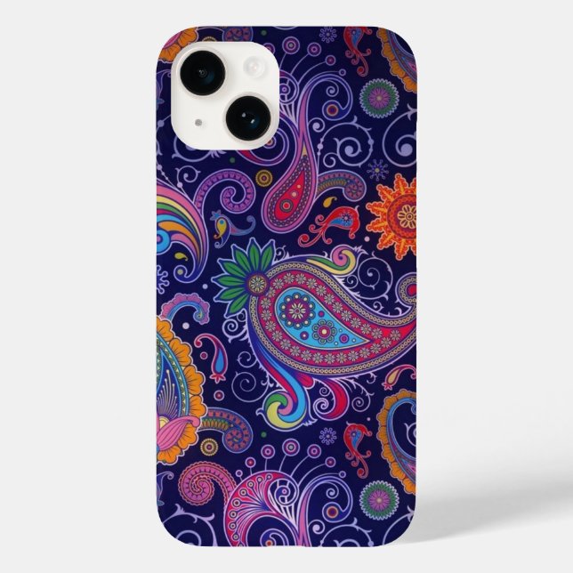 Coques Case-Mate iPhone Paisley violet rose (Verso)