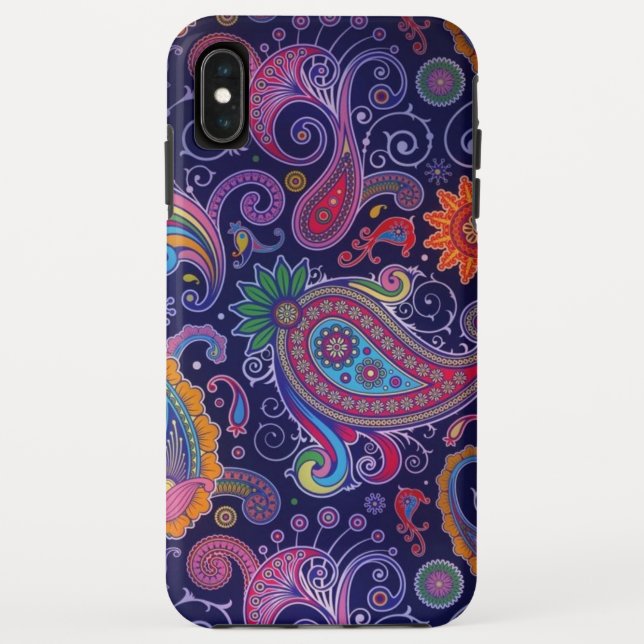Coques Case-Mate iPhone Paisley violet rose (Dos)