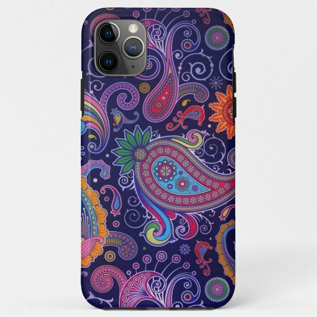 Coques Case-Mate iPhone Paisley violet rose (Dos)